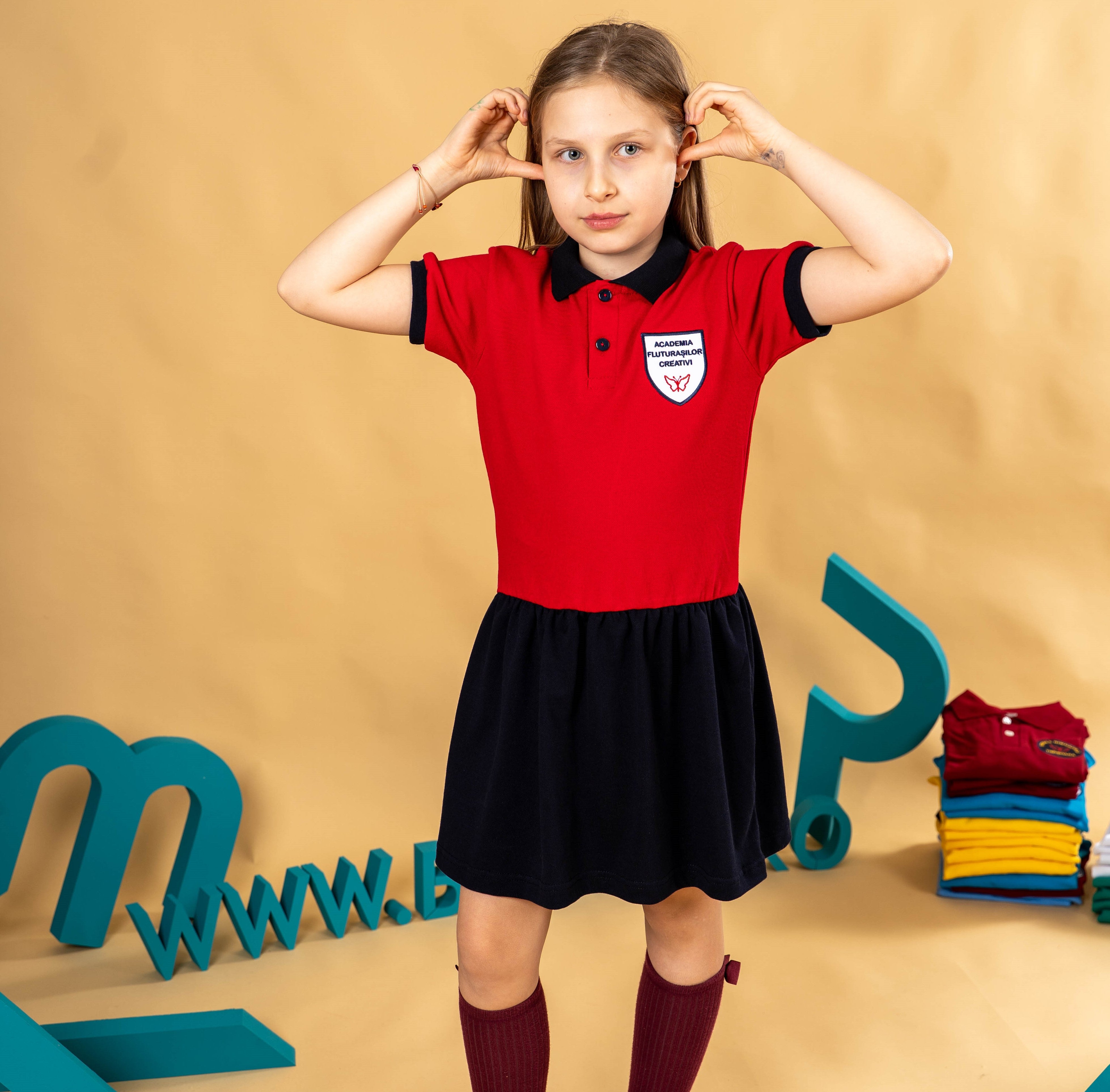 Sarafan fete bicolor  – BR04