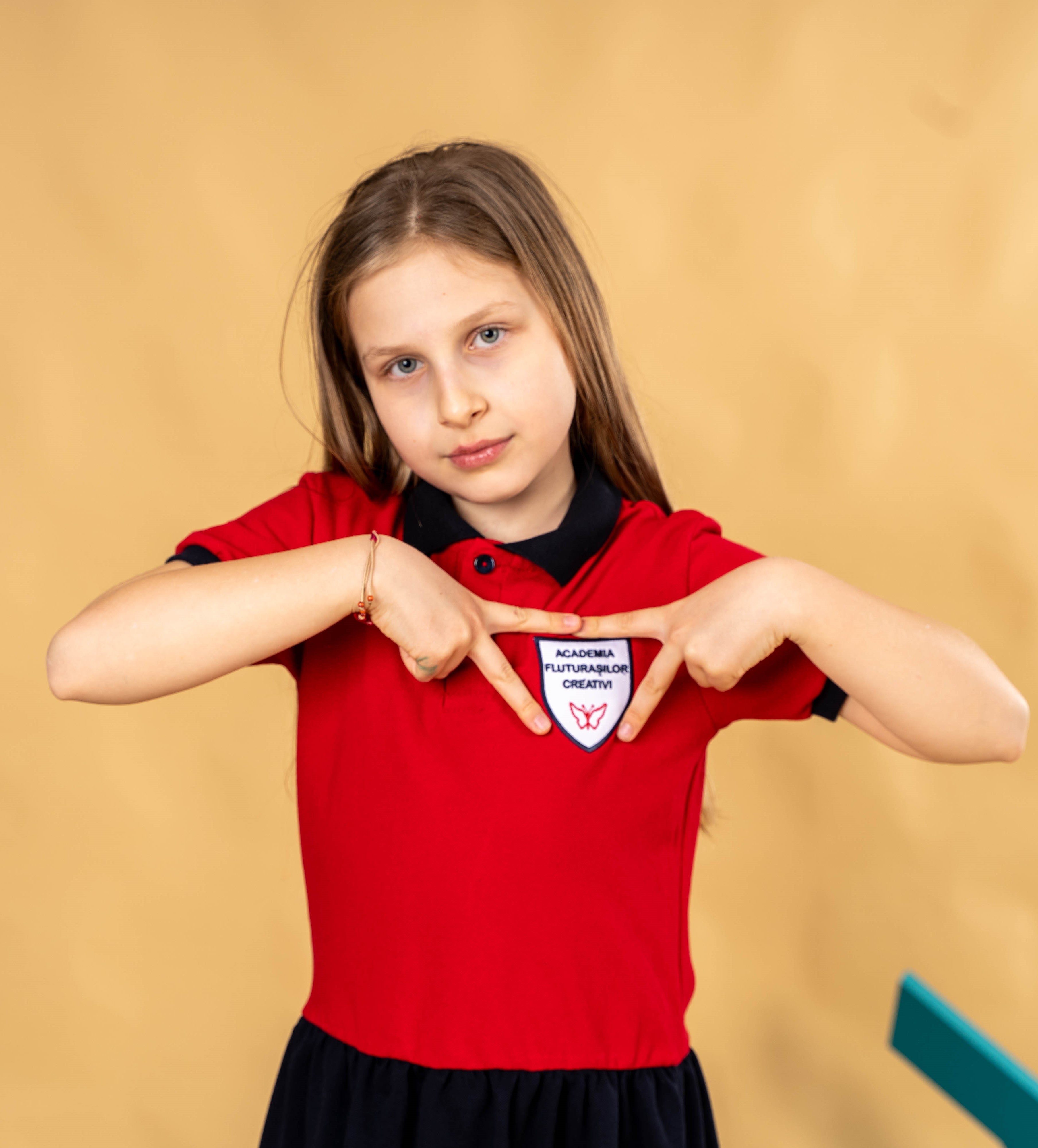 Sarafan fete bicolor rosu /negru - BR39