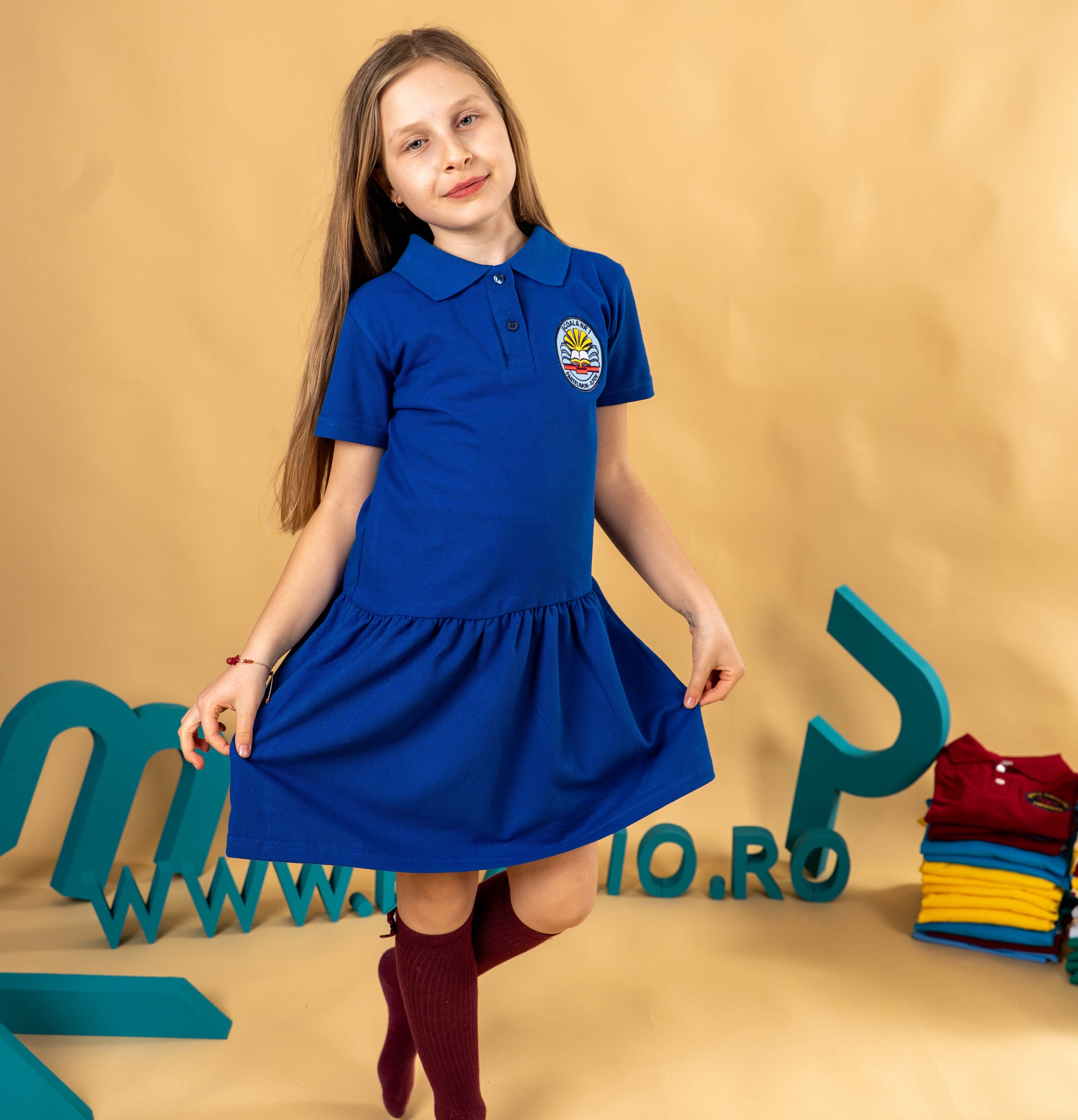 Sarafan fete albastru – BR06