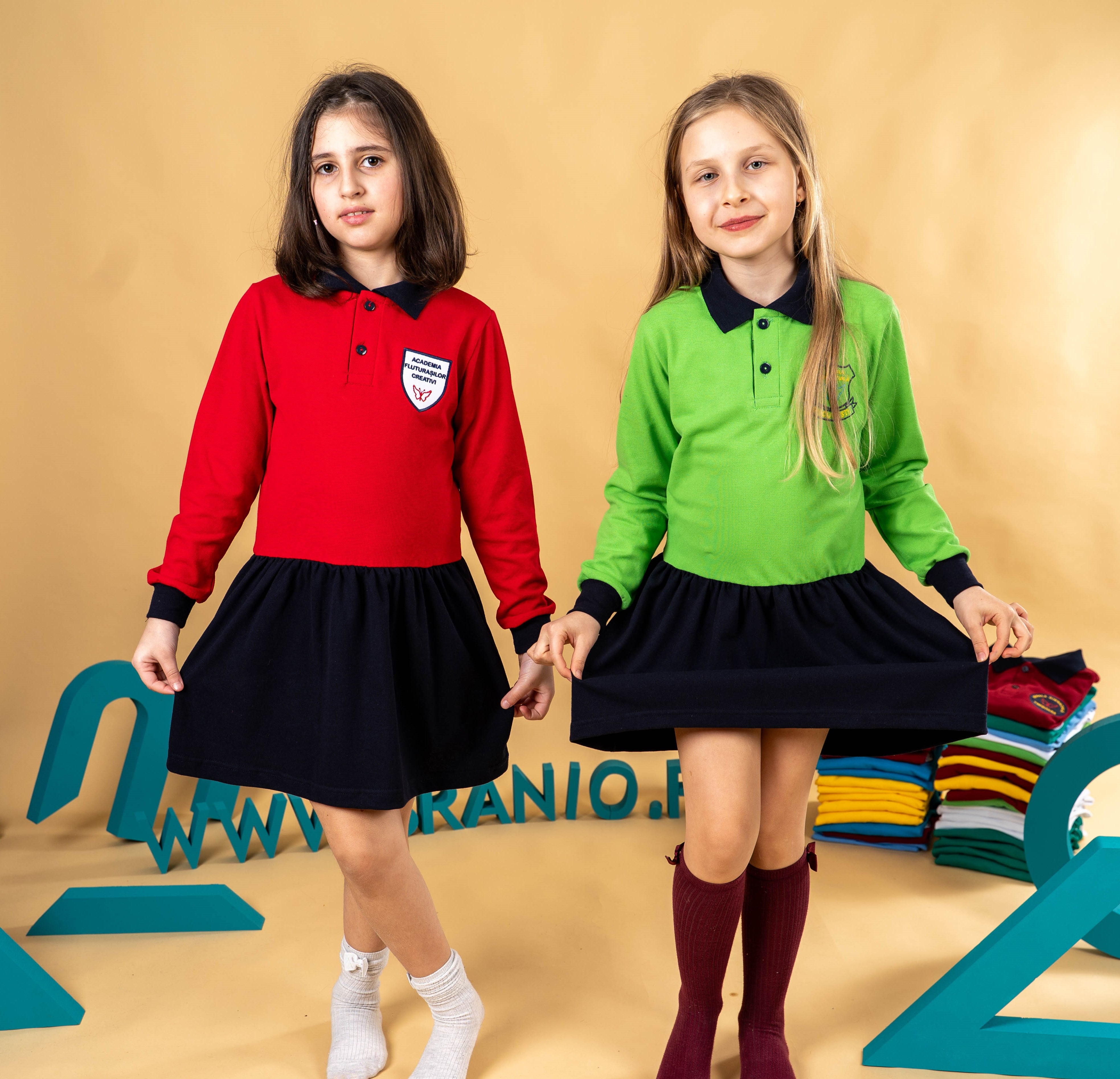 Sarafan fete bicolor  – BR04