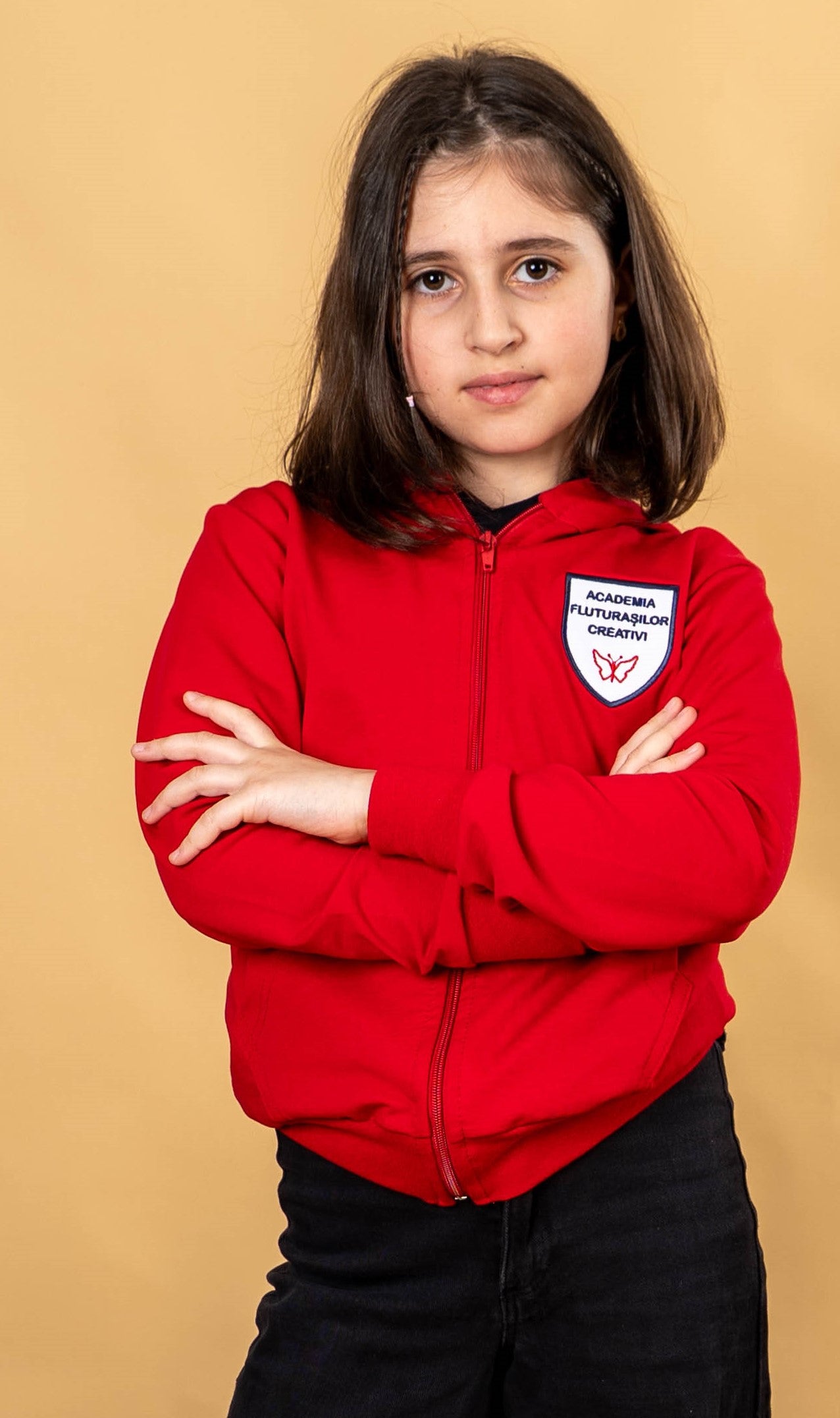 Hanorac pentru copii albastru si rosu  - BR29