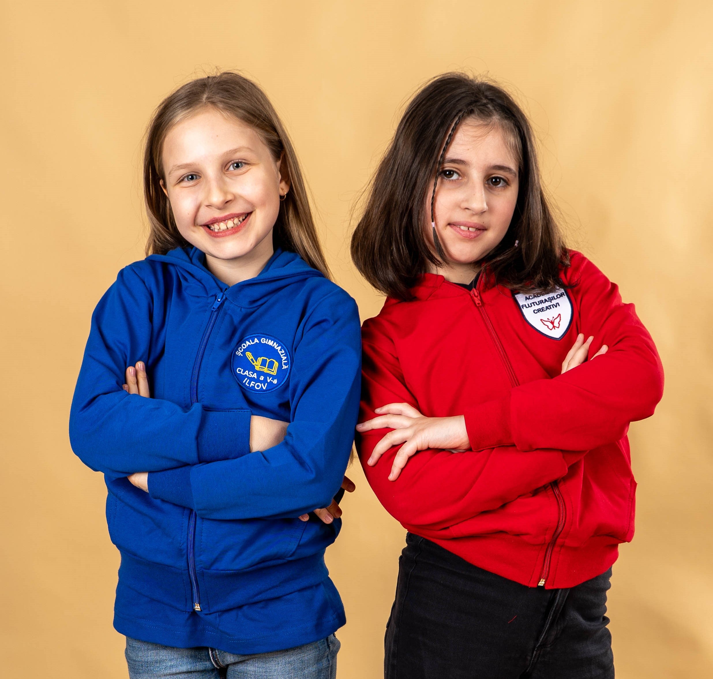 Hanorac pentru copii albastru si rosu  - BR29