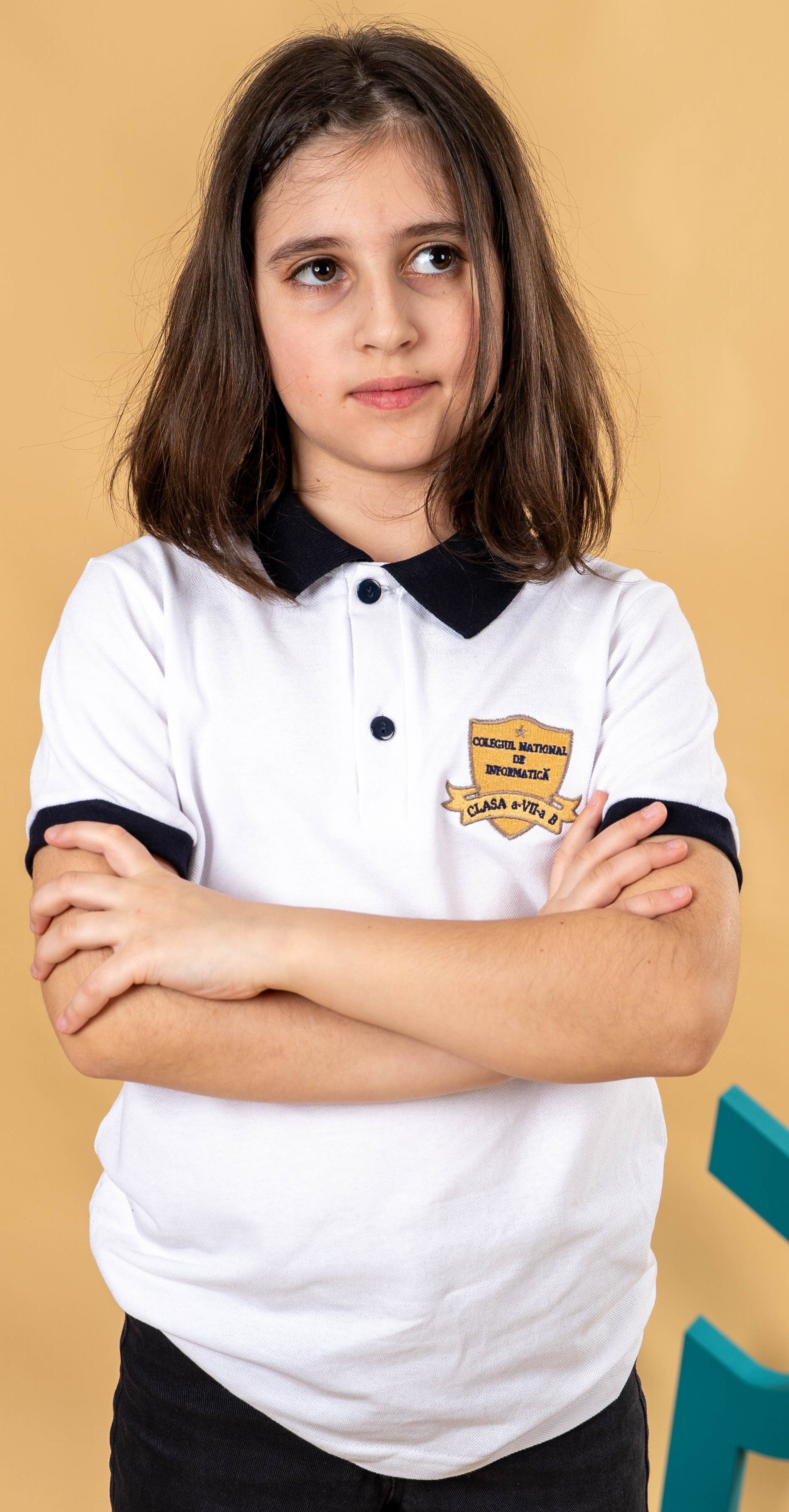 Tricouri polo bicolore cu mânecă scurtă- Galben, verde, albastru, alb, negru