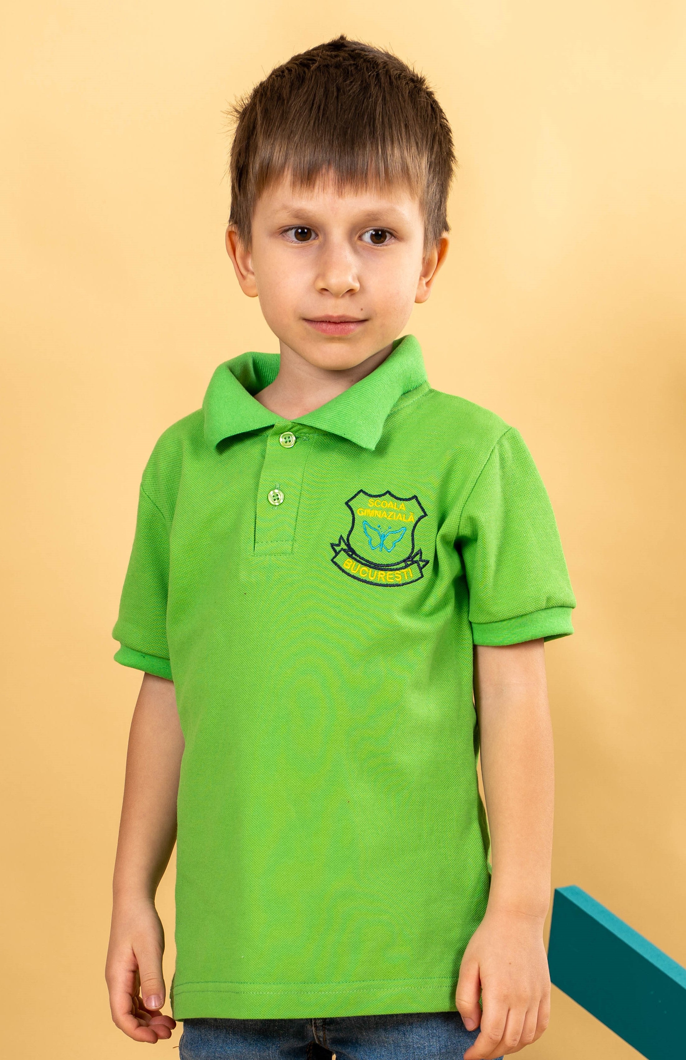 Tricou polo pentru copii verde - BR18