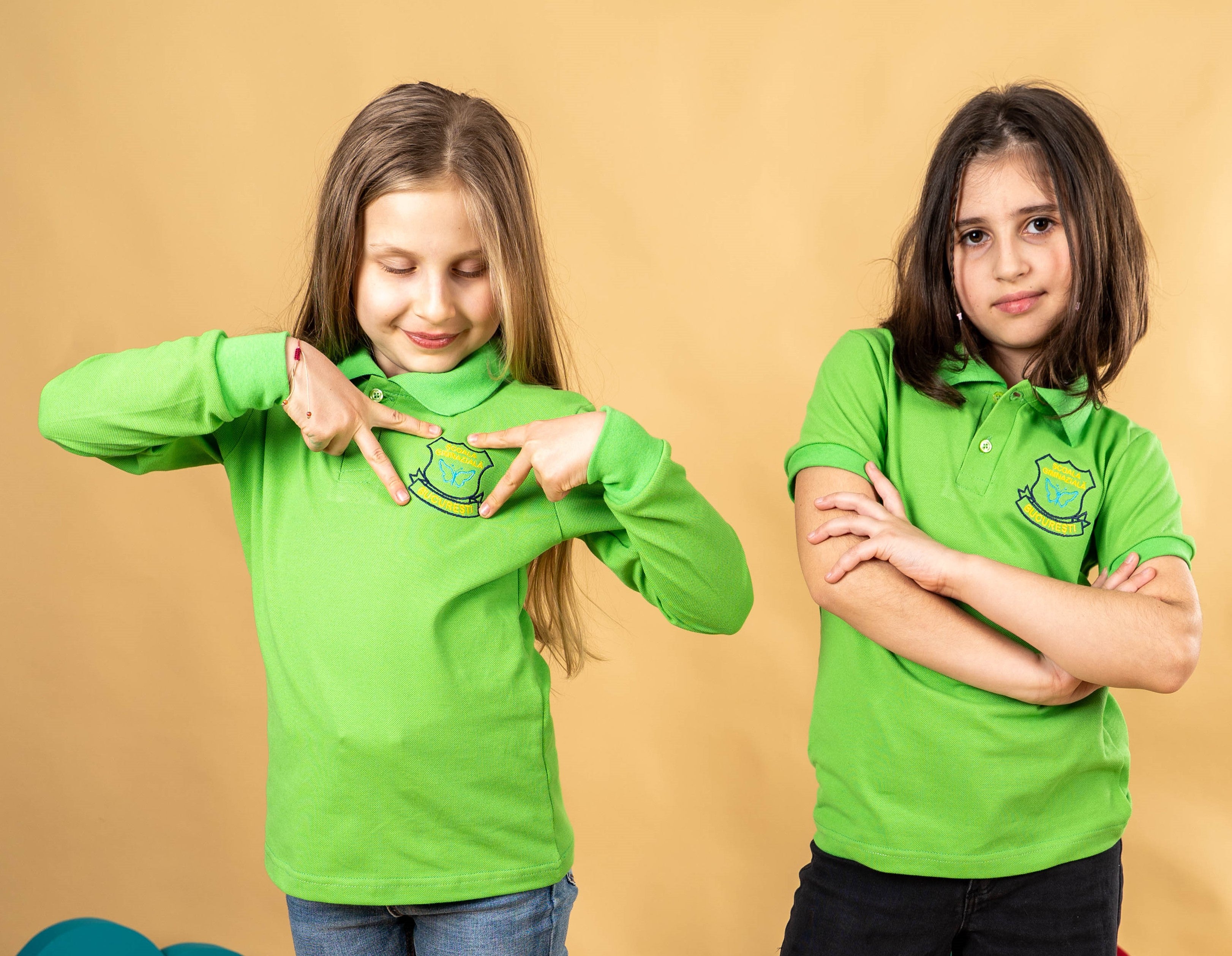 Tricou polo pentru copii verde - BR18