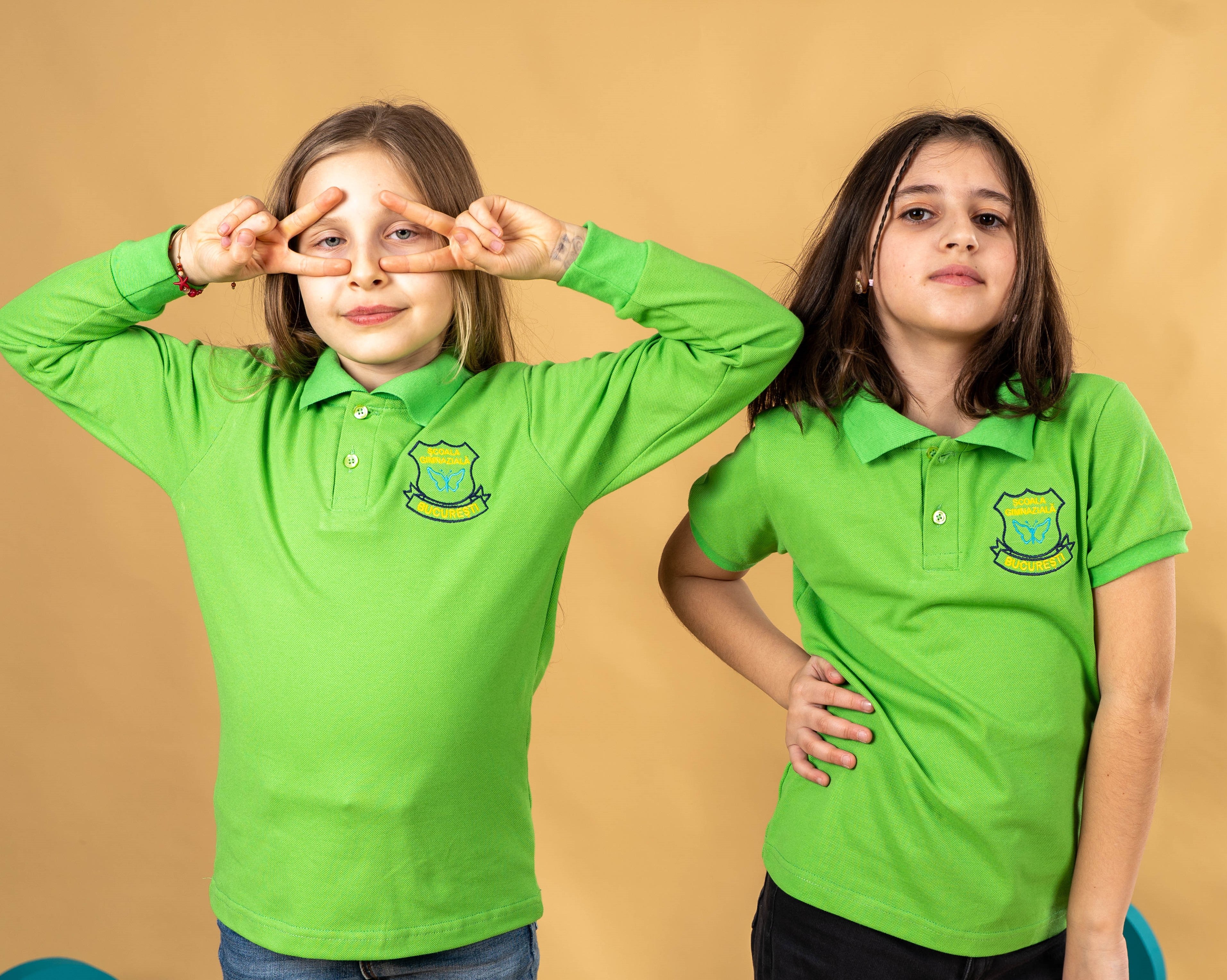 Tricou polo pentru copii verde - BR18