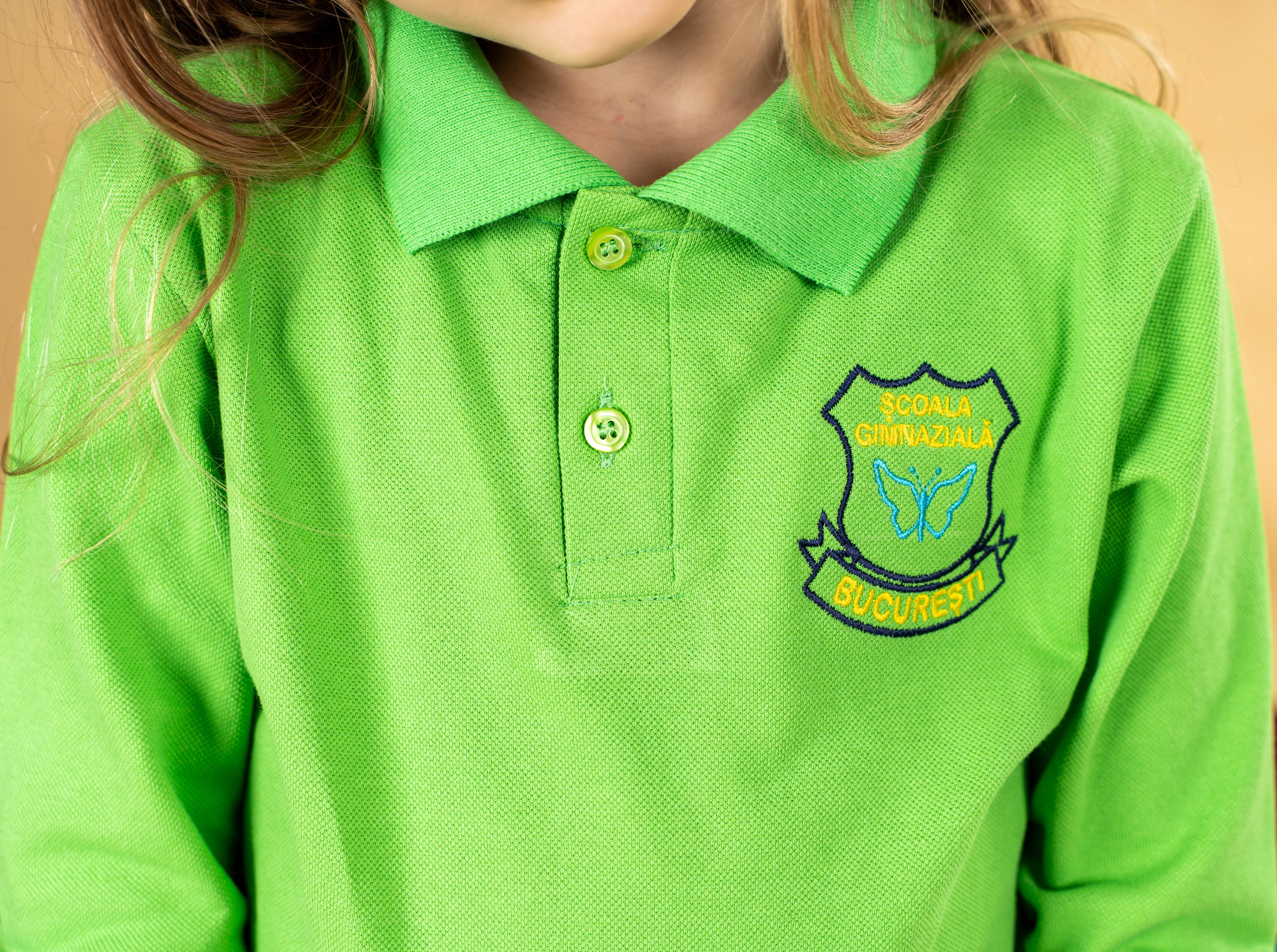 Tricou polo pentru copii verde - BR18