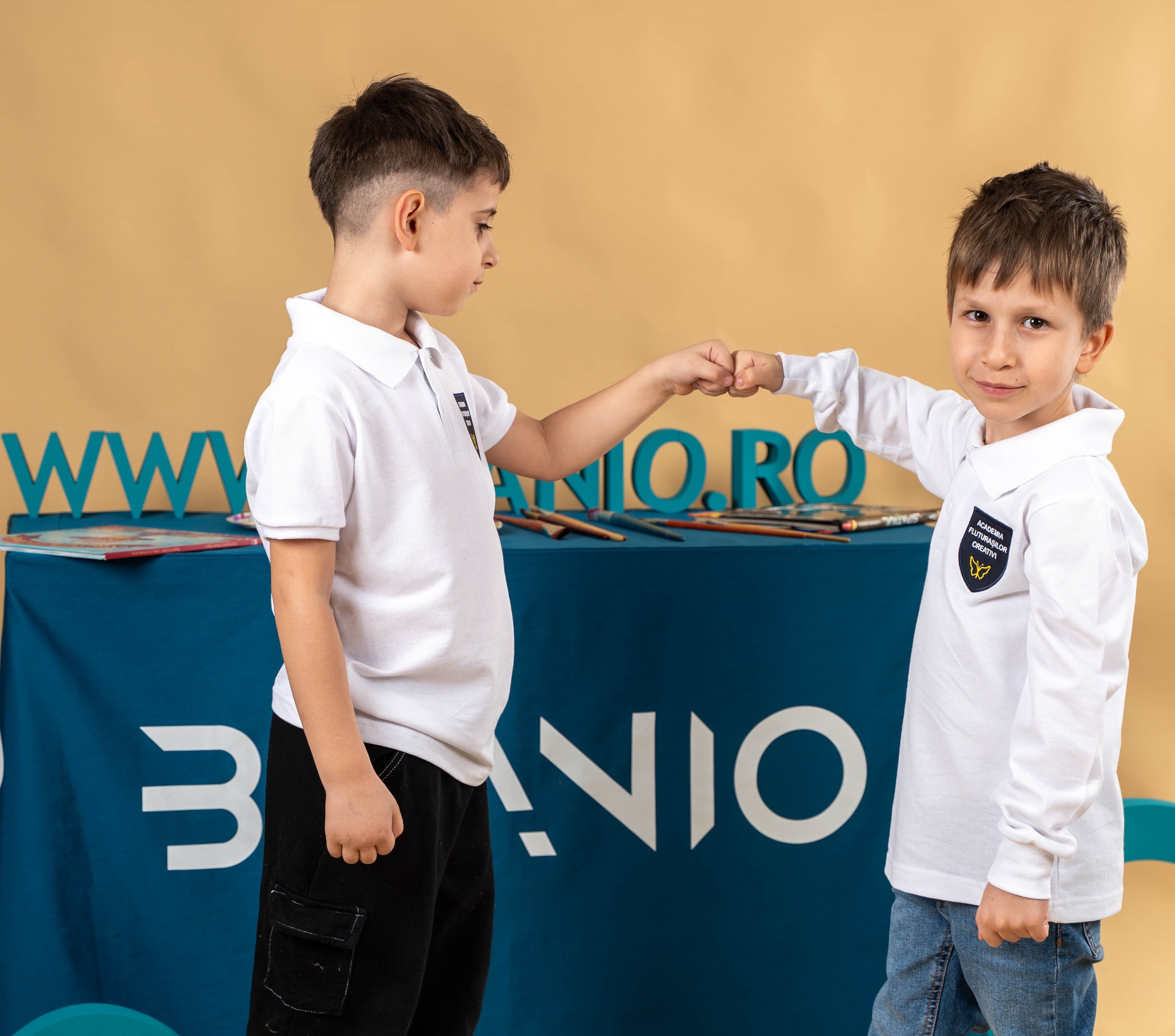 Tricou polo pentru copii cu maneca scurta alb - BR30