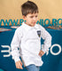 Tricou polo pentru copii cu maneca scurta alb - BR30