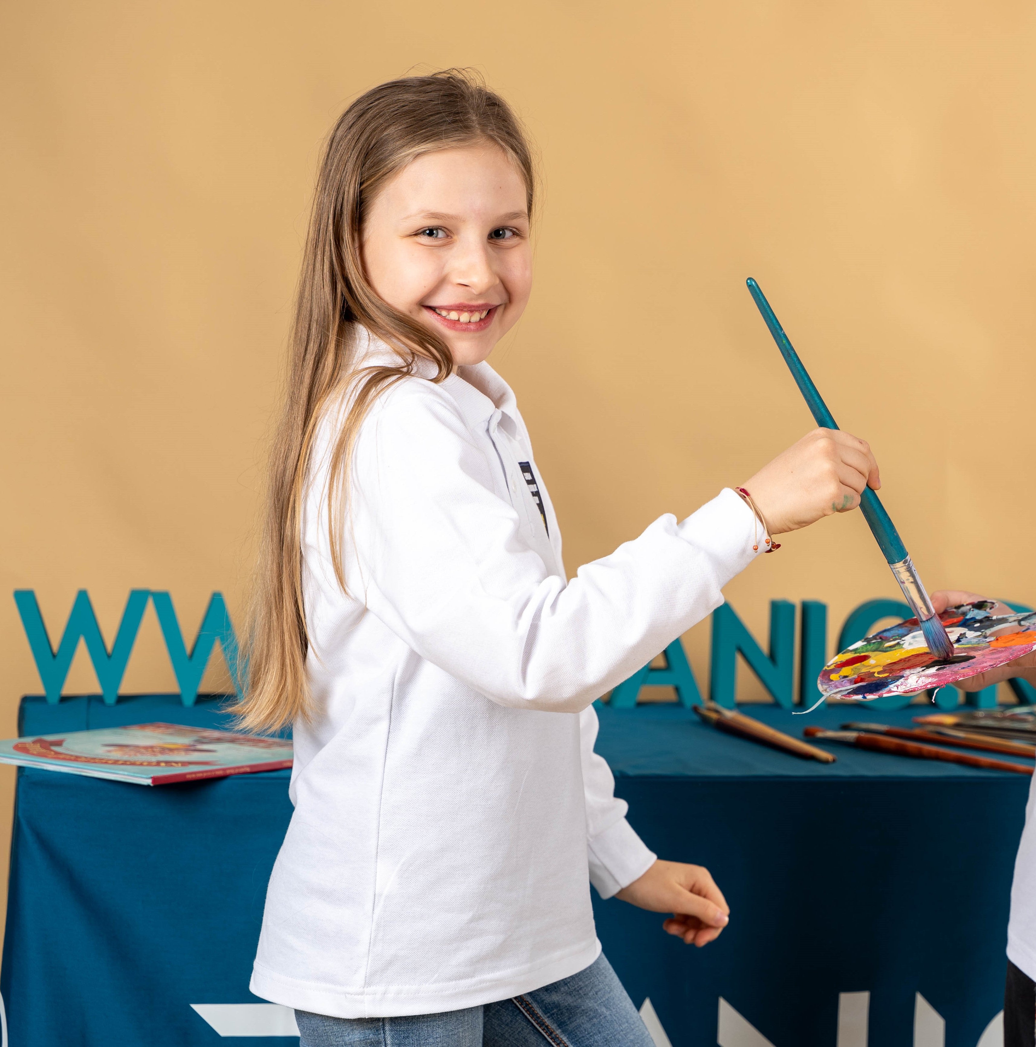 Tricou polo pentru copii cu maneca scurta alb - BR31