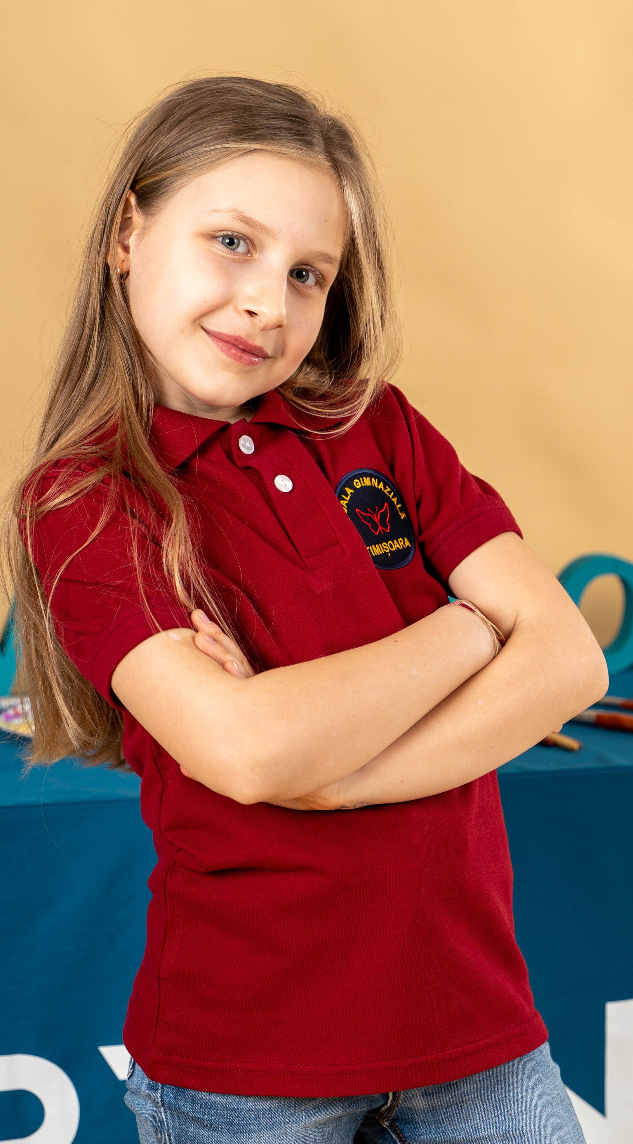 Tricou polo pentru copii visiniu - BR41