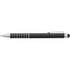 Aluminium lacquered ballpen with a rubber tip, black