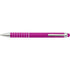 Aluminium lacquered ballpen with a rubber tip, pink