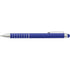 Aluminium lacquered ballpen with a rubber tip, cobalt blue
