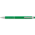 Aluminium lacquered ballpen with a rubber tip, light green