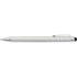 Aluminium lacquered ballpen with a rubber tip, silver