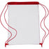 Transparent PVC drawstring backpack, red