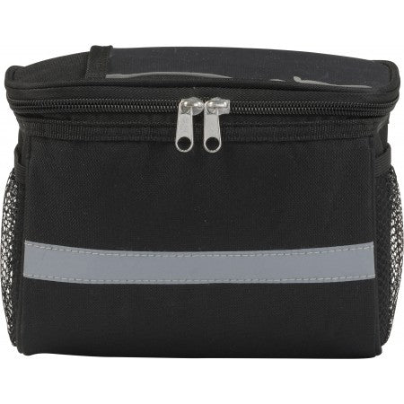 Polyester (600D) bicycle cooler bag with PEVA, black