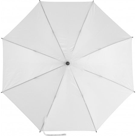 Automatic polyester (190T) umbrella, white