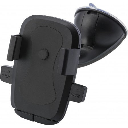 Plastic adjustable mobile phone holder for in a car, black