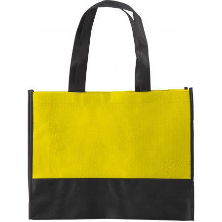 Nonwoven (80 gr/m2) shopping bag, yellow