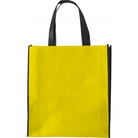 Nonwoven (80 gr/m2) shopping bag, yellow