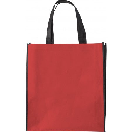 Nonwoven (80 gr/m2) shopping bag, red