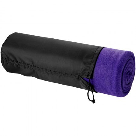 Huggy blanket and pouch, purple, 150 x 120 cm