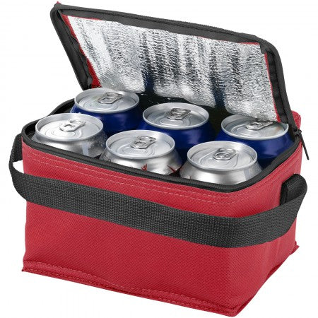 Spectrum 6 can cooler bag, red, 20 x 15 x 12 cm
