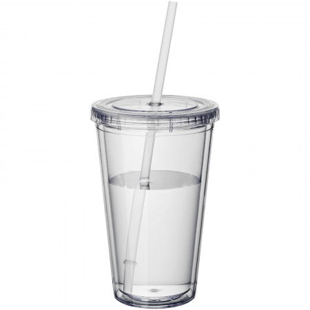 Cyclone insulated tumbler and straw, transparent, 15,5 x d: