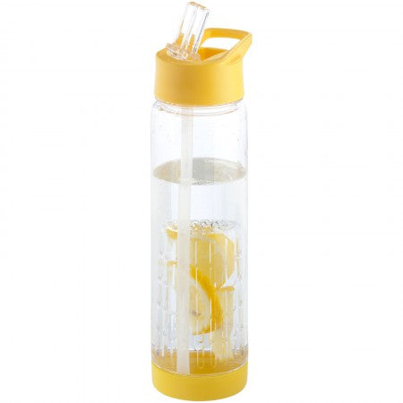 Tutti frutti bottle with infuser, yellow, 25,9 x d: 7,1 cm