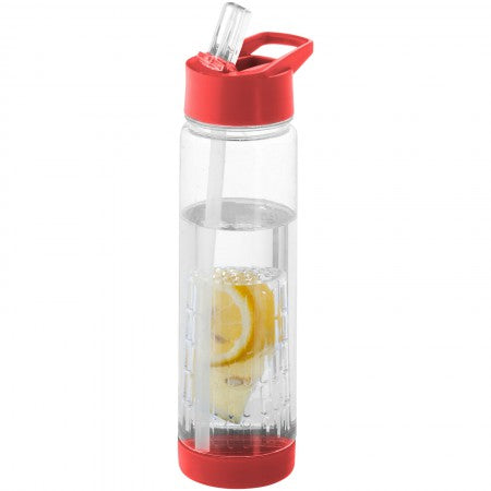 Tutti frutti bottle with infuser, red
