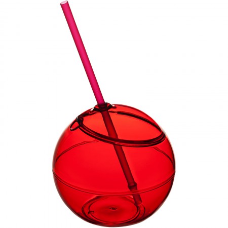 Fiesta ball and straw, red, 23 x d: 12 cm