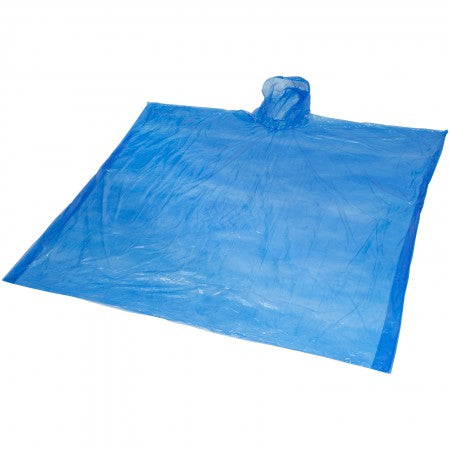 Ziva disposable rain poncho with pouch, blue, 15,8 x 10,7 x