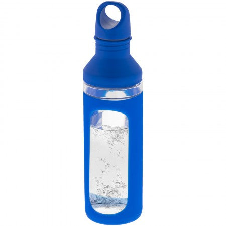 Hover glass bottle, blue, 28,5 x d: 7,6 cm