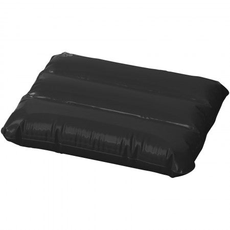 Wave inflatable pillow, solid black, 25 x 32 cm