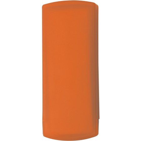 Plastic pocket case with five plasters, orange