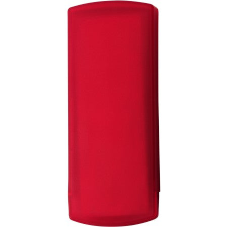 Plastic pocket case with five plasters, red