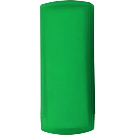 Plastic pocket case with five plasters, light green