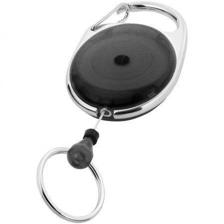 Gerlos roller clip key chain, solid black, 6,8 x 3,5 x 0,7 c