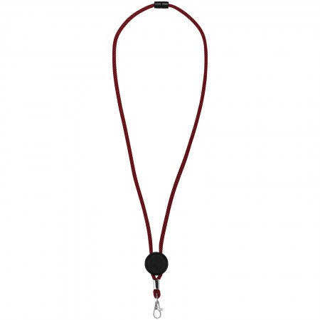 Hagen two-tone lanyard with adjustable disc, red, 3,2 x 50 c