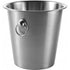 Steel champagne bucket, silver