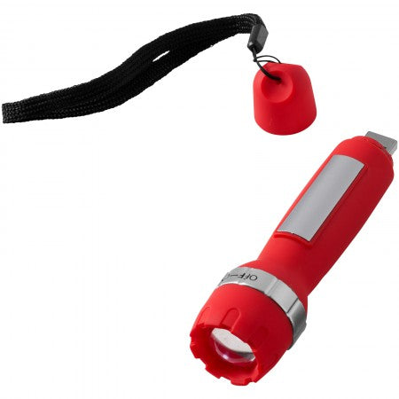 Rigel rechargeable USB torch, red, 12,8 x d: 3,3 cm