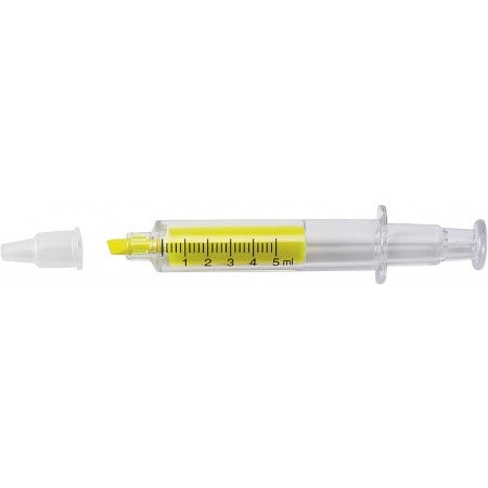 Syringe text marker, yellow