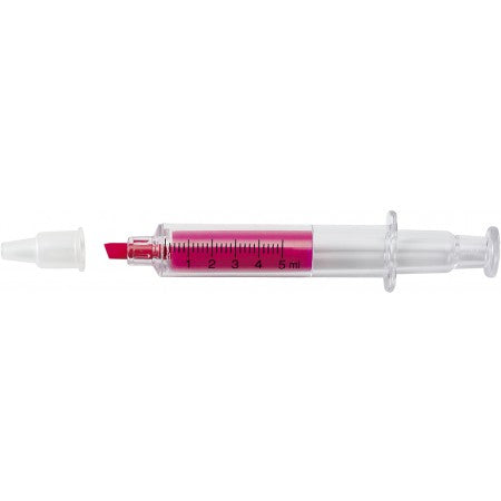 Syringe text marker, pink