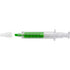 Syringe text marker, light green