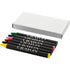 6 piece crayon set, grey, 5 x 9,5 x 1 cm - BRANIO