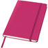Classic office notebook, pink, 21,3 x 14,4 x 1,5 cm