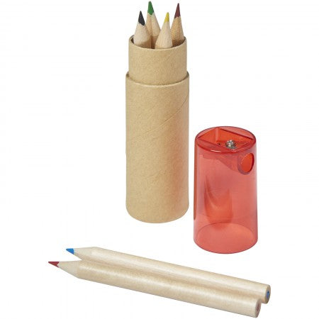 Set Creioane 7 Componente, Rosu, 10,4 x d: 2,5 cm