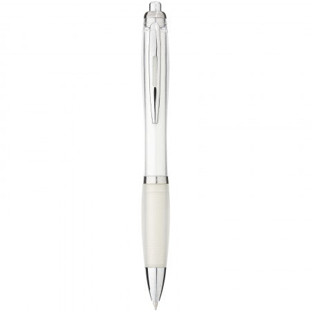 Nash ballpoint pen, white, 14 x d: 1,3 cm